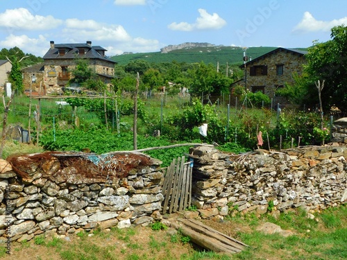 ancient door in a rural landscapes of Linarejos in Zamora province photo