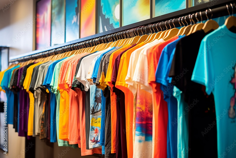 Obraz premium T shirts on display - Generative AI