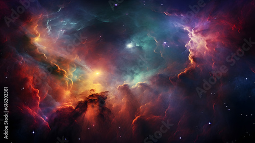 Universe scene with stars and galaxies in outer space showing beauty of space 