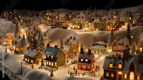 christmas lights in the city generative art