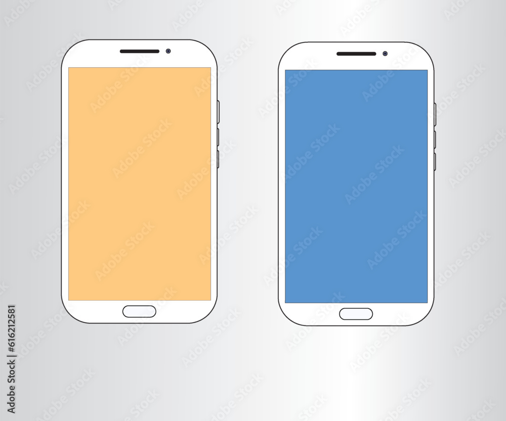 Mini Smartphone mockup in white colour.