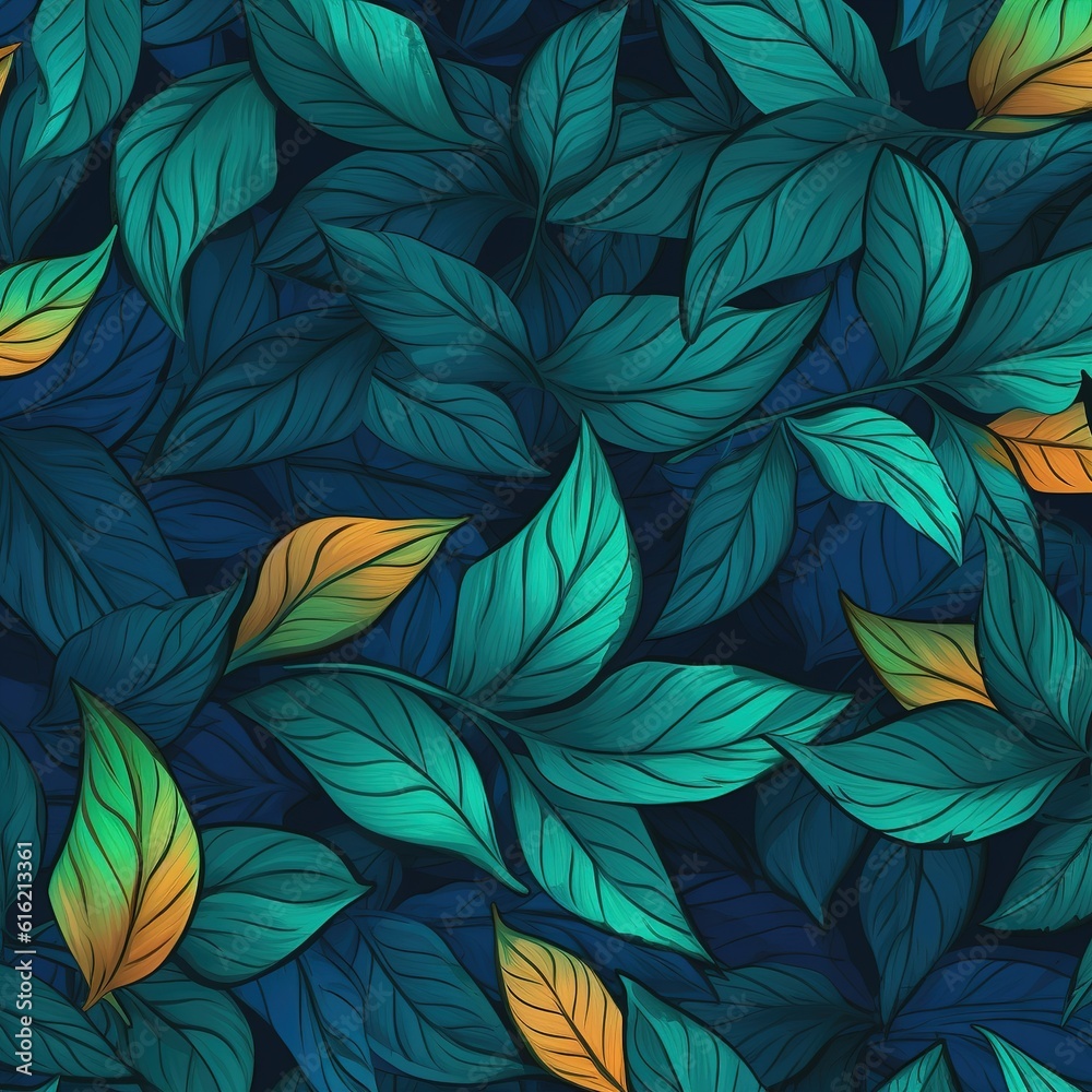 leaves background. Generated by AI.