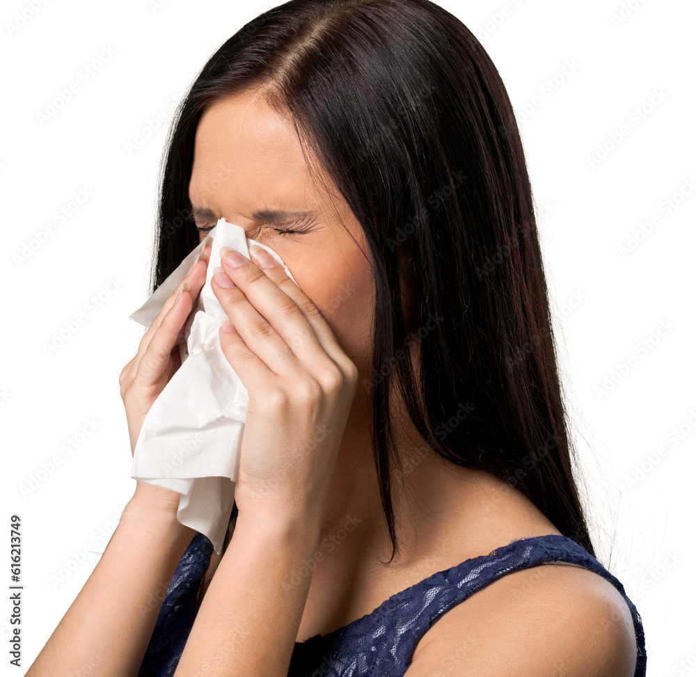 young woman suffering from cold young woman suffering from cold