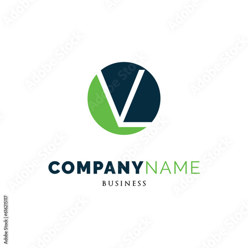 Initial Letter LV Icon Logo Design Template photo