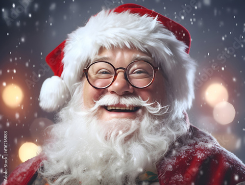 Traditionnal happy Santa Claus smiling - Christmas theme