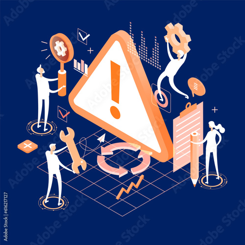 Incident Management process. Business Technology. Incident management banner web icon. Business process management with an icon of the incident, process, detection, analysis, initial support, restore,