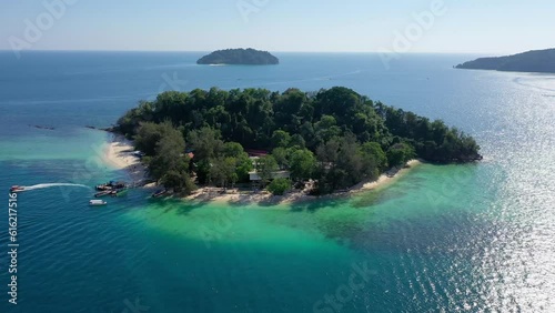 Aerial view of Mamutik Island, Kota Kinabalu, Malaysia photo
