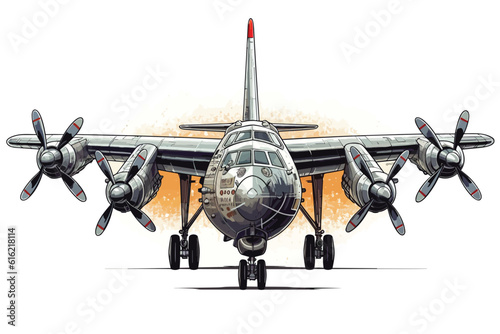 Bombers are aircraft designed to carry and deliver military helicopter isolated on white background.