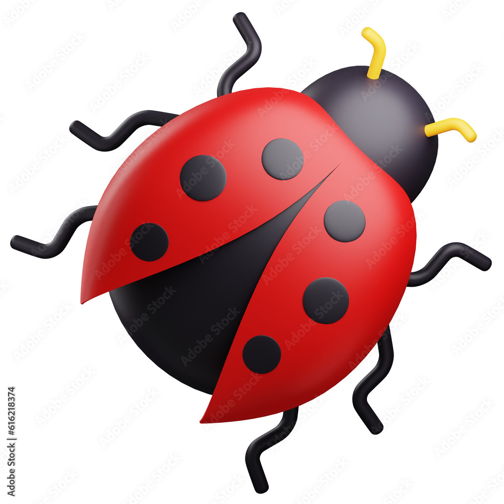 3d Ladybug illustration with transparent background 3d Ladybug illustration with transparent background