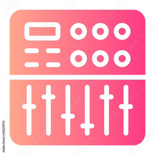 sound mixer gradient icon