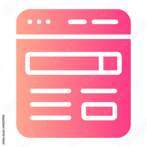 browsing gradient icon