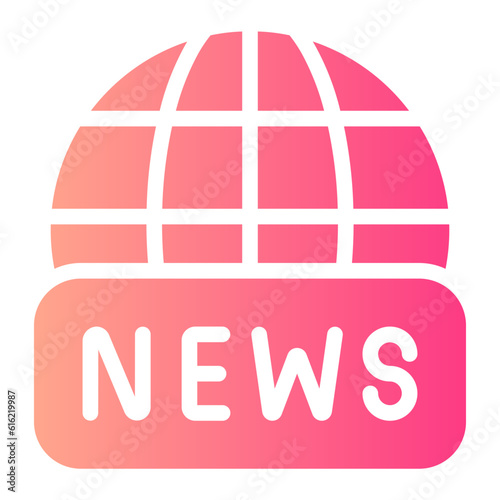 world news gradient icon