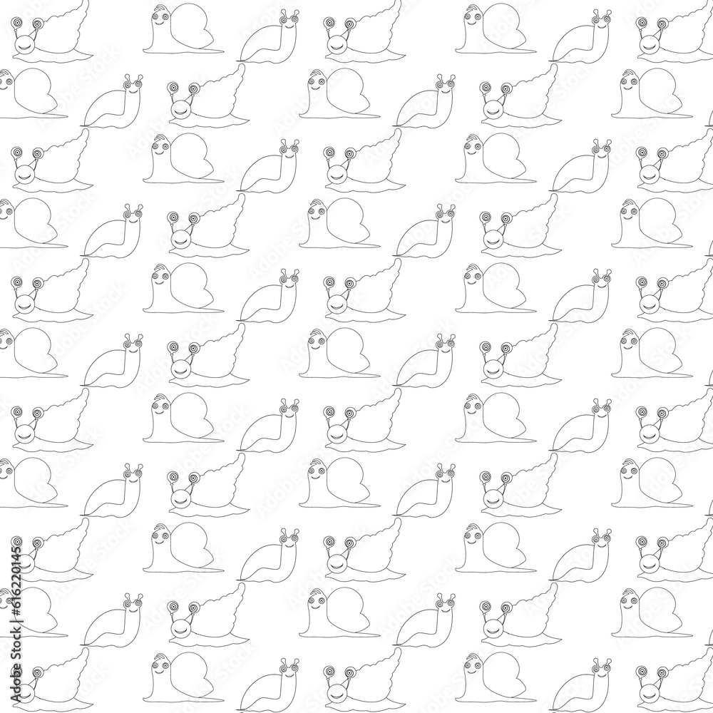 Snail line drawing for design decoration. Snail line drawing for design decoration.