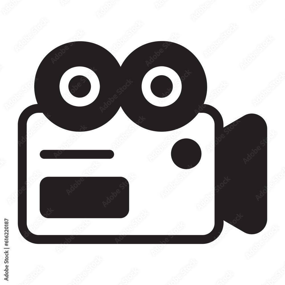filming glyph icon