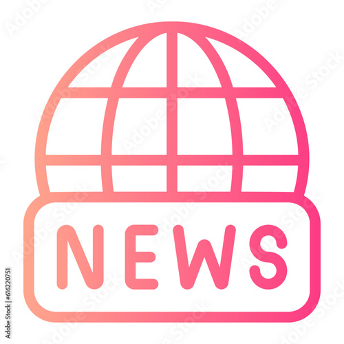 world news gradient icon