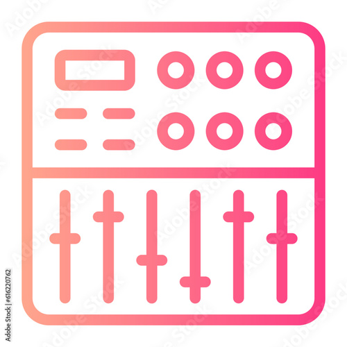 sound mixer gradient icon