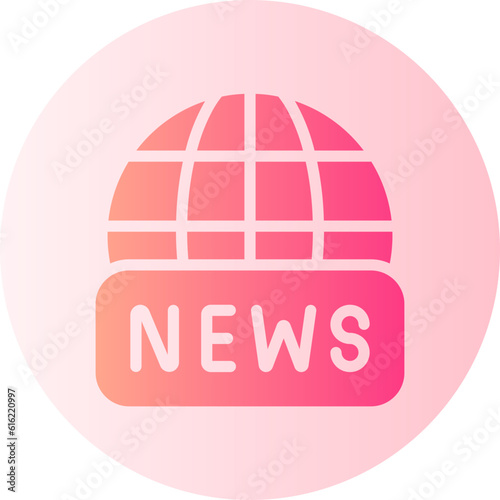 world news gradient icon