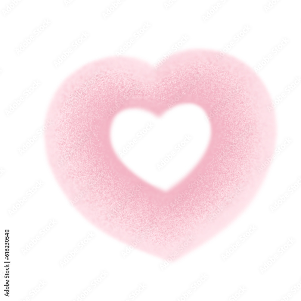 Kawaii pink blur heart