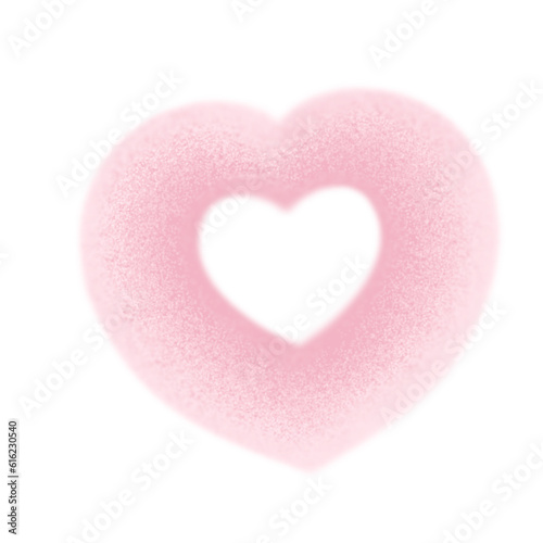 Kawaii pink blur heart