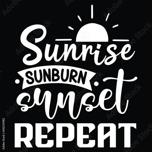 Sunrise sunburn sunset repeat SVG design vector file.