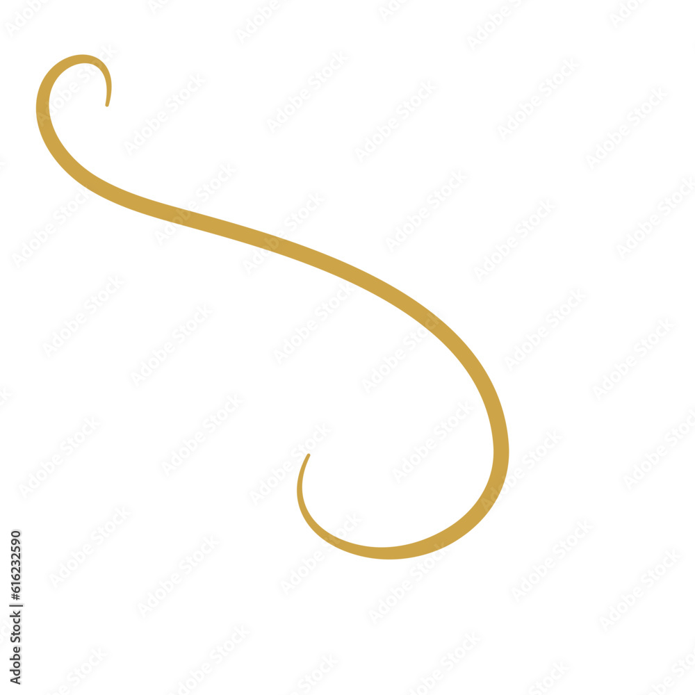 Gold Flourish Swirl Ornament