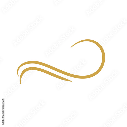 Gold Flourish Swirl Ornament
