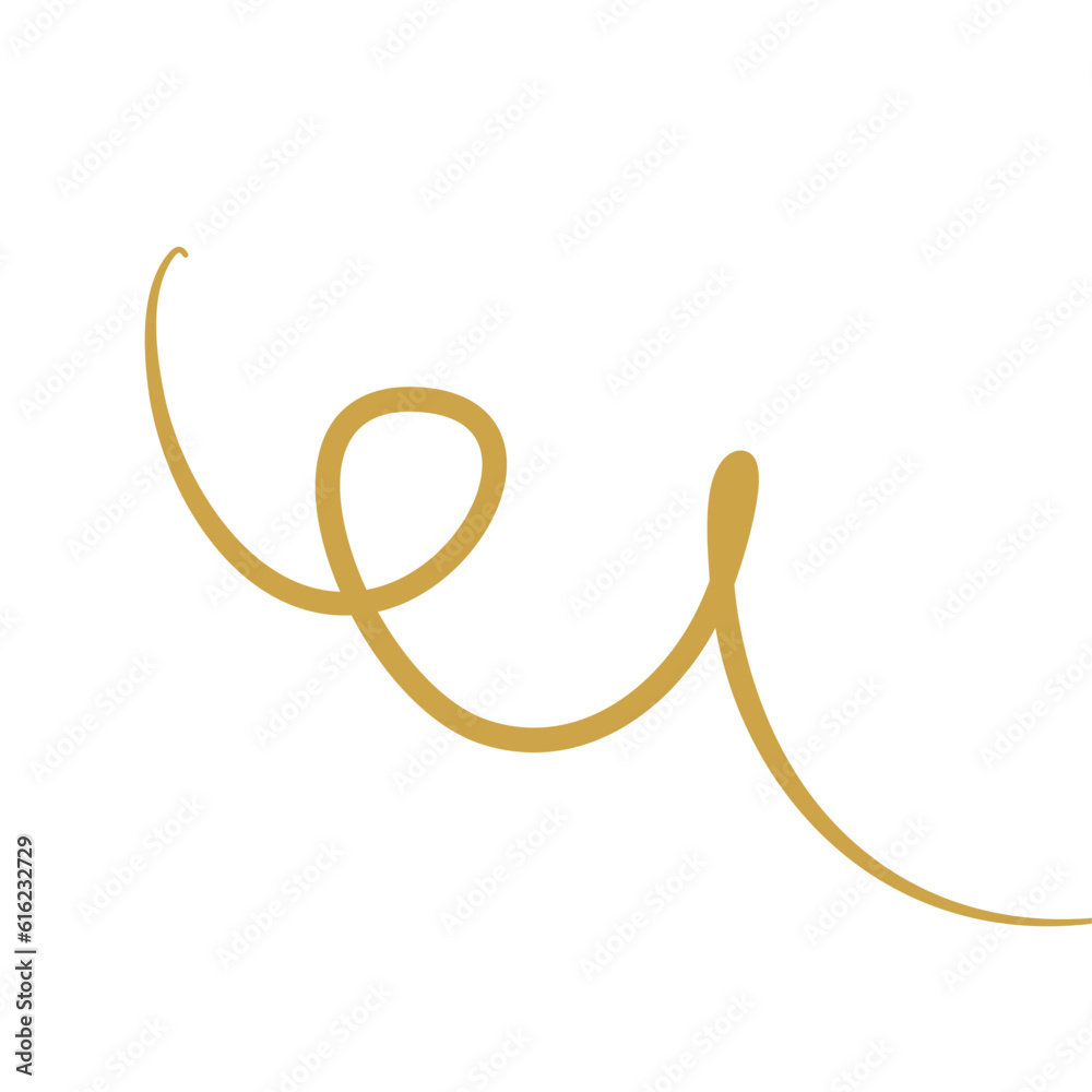 Fototapeta premium Gold Flourish Swirl Ornament