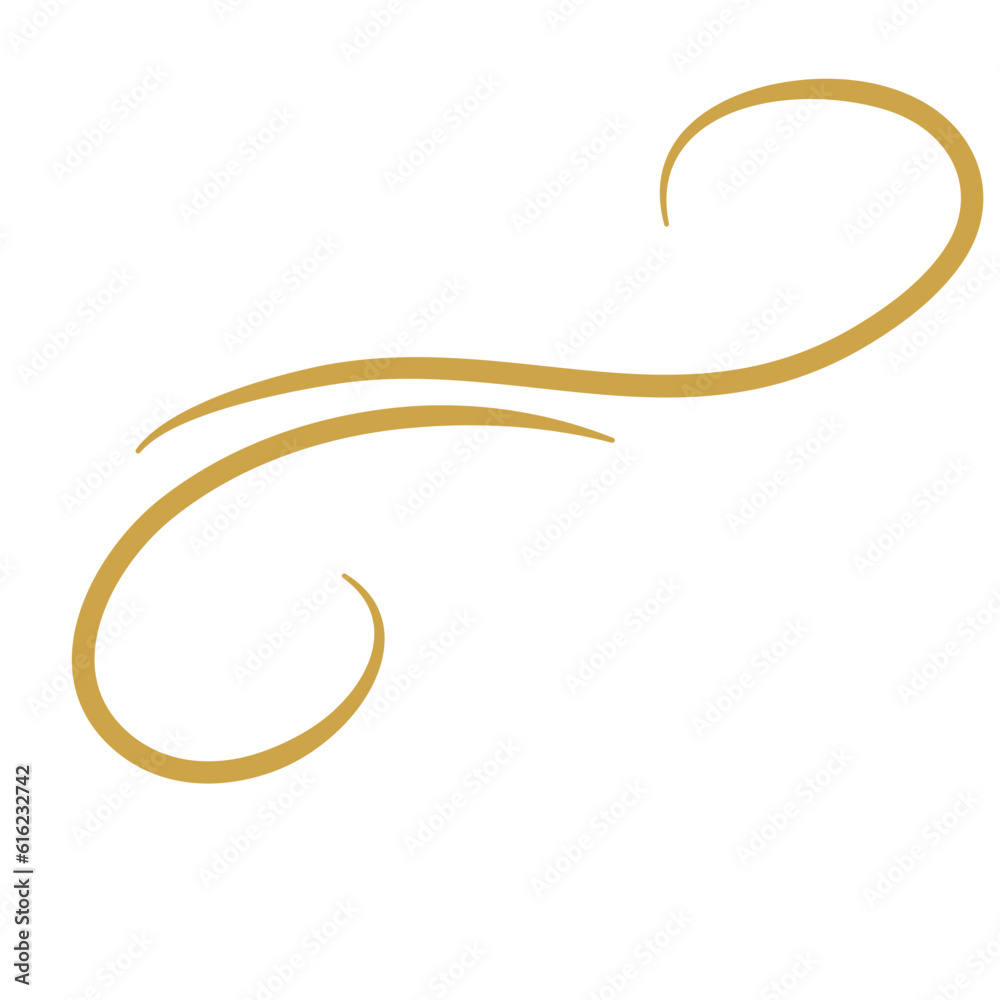 Gold Flourish Swirl Ornament Gold Flourish Swirl Ornament