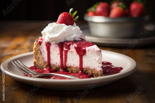  strawberry cheesecake close up food photography