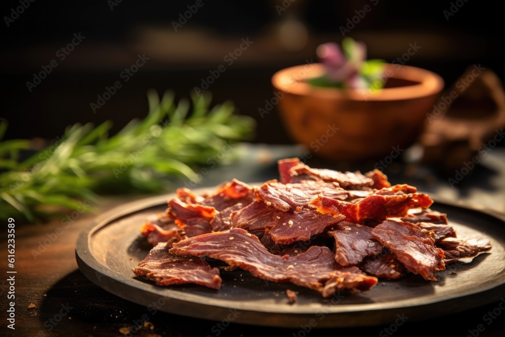  Beef Jerky close up food photography