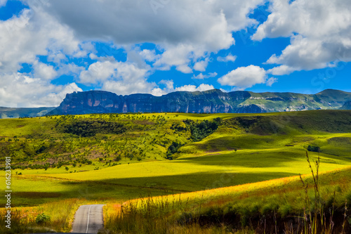 Green Dragon or Drakensberg mountain in Kwazulu Natal South Africa photo