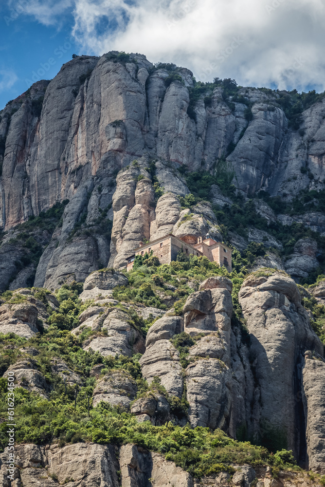 Rocks of Montserrat mountain range near Barcelona, Catalonia, Spain