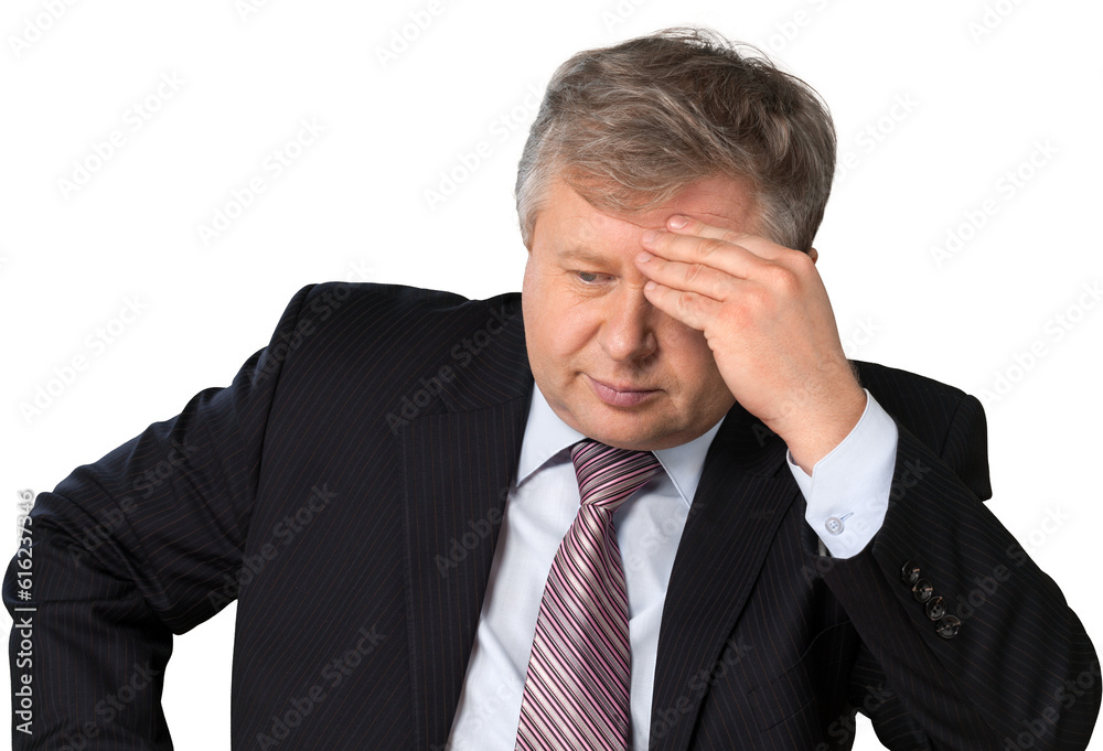 Businessman with Emotional Stressin his office Businessman with Emotional Stressin his office