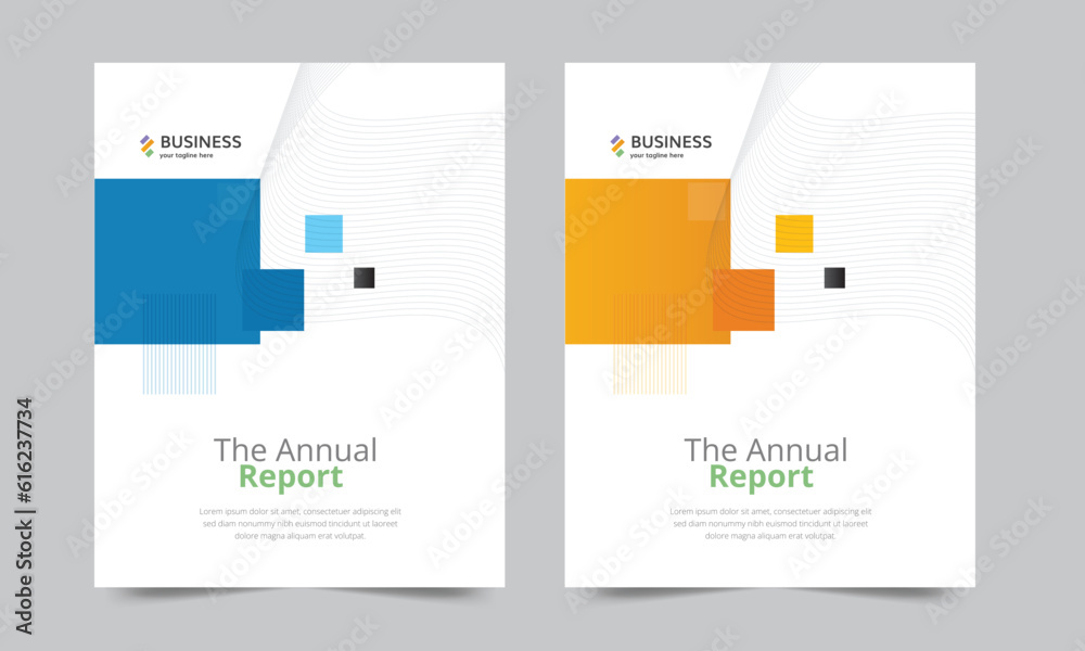 Annual report and business catalog, cover design template Annual report and business catalog, cover design template