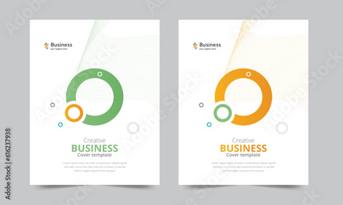 Annual report and business catalog, cover design template