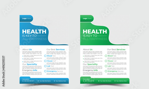 Business Flyer Layout with Circular Photo Elements