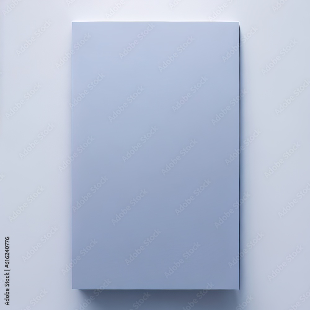 white blank paper on blue background. 