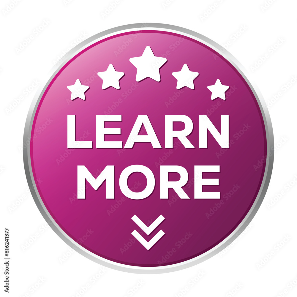 Learn More Button, Realistic 3D Glossy And Shiny Buttons For Label, Website, Mobile Apps, Template Design On White Background Learn More Button, Realistic 3D Glossy And Shiny Buttons For Label, Website, Mobile Apps, Template Design On White Background