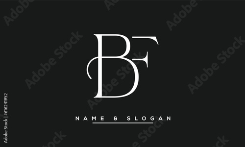 BF,  FB,  B,  F  Abstract  Letters  Logo  Monogram