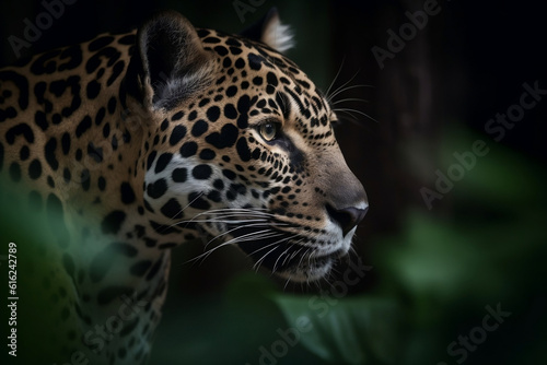 Shadowed Predator  The Elusive Jaguar of the Amazon Rainforest