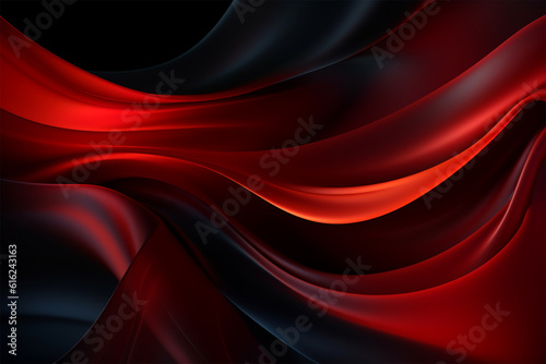Dark red black grainy gradient wave background