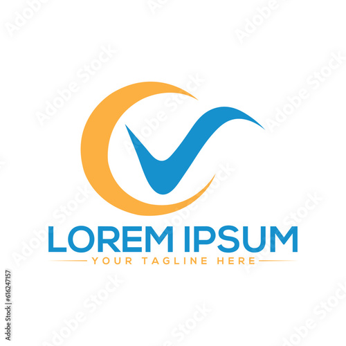 CV letter logo design Creative logo design 