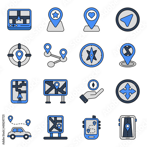 Pack of Navigation Flat Icons