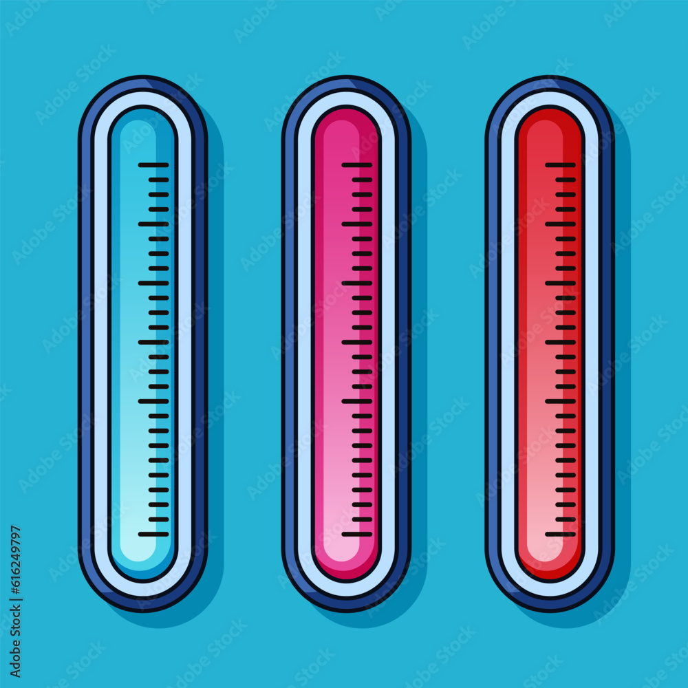 Thermometer. Summer icon. Vector clipart isolated on a blue background. Thermometer. Summer icon. Vector clipart isolated on a blue background.