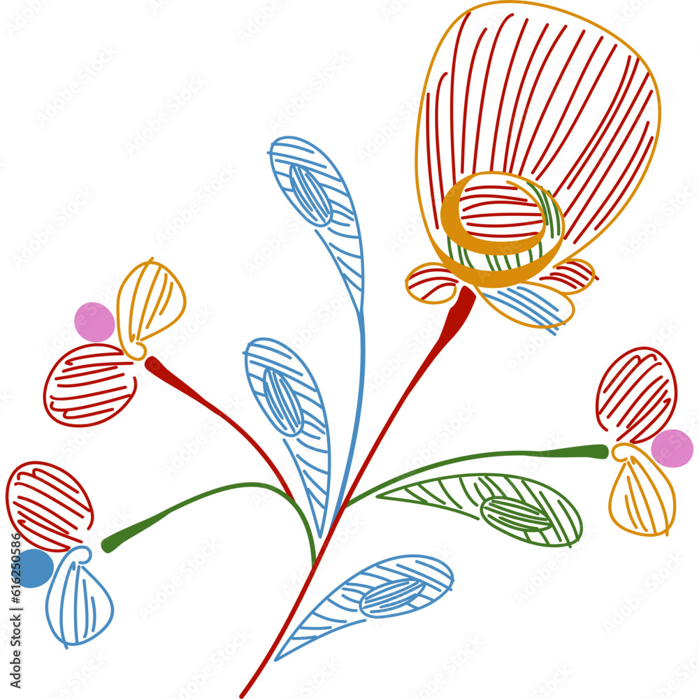 Floral Pattern Linear Element Floral Pattern Linear Element