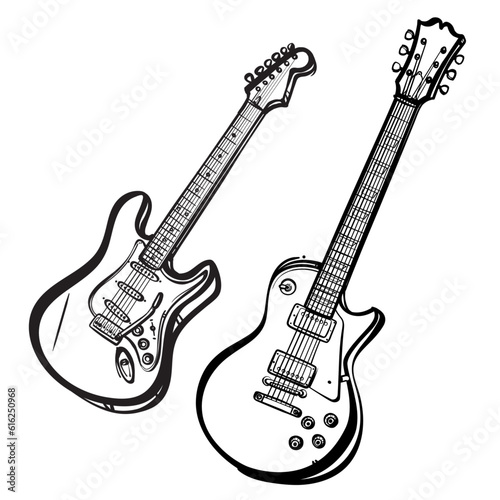 Iconic electric guitar vector illustration