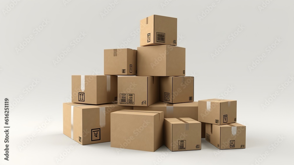 High - resolution, photorealistic clip art of a [boxes], isolated on a ...