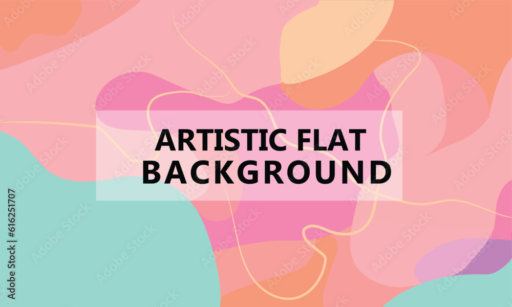 Pink color Artistic flat Background Design 