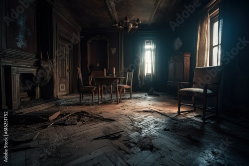 Abandoned room. Generate Ai
