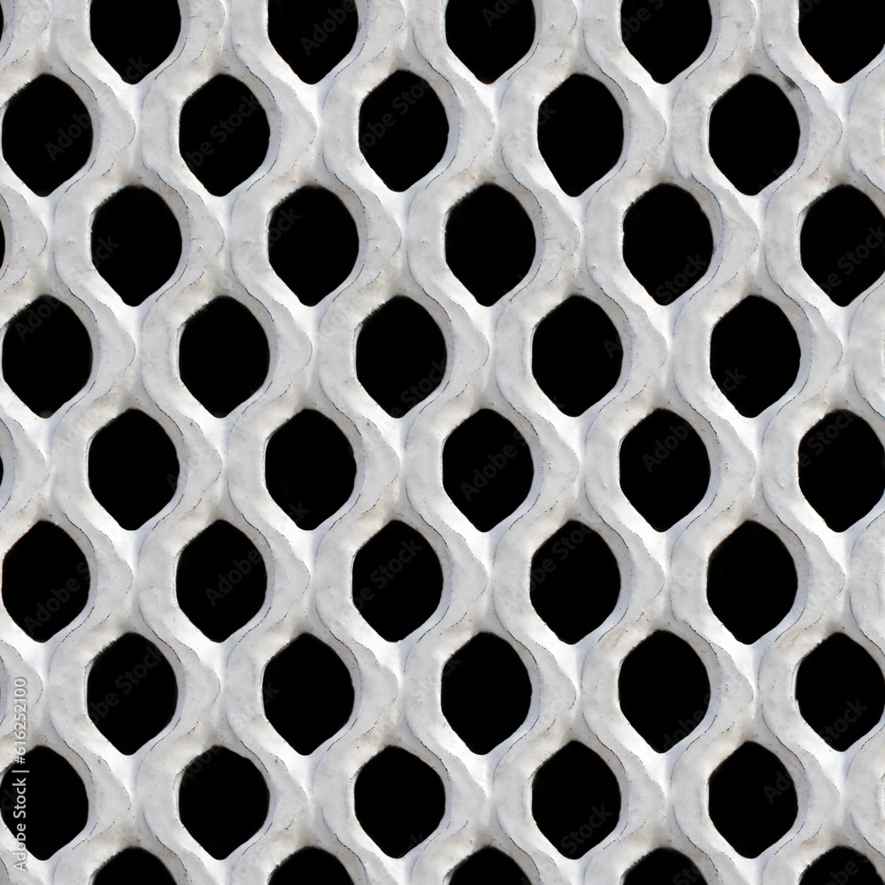 White Rhombid Metal Mesh Net Seamless Texture White Rhombid Metal Mesh Net Seamless Texture